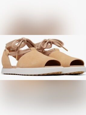 Women’s Sorel Peep-Toe Espadrille Sandals in Tan 7.5